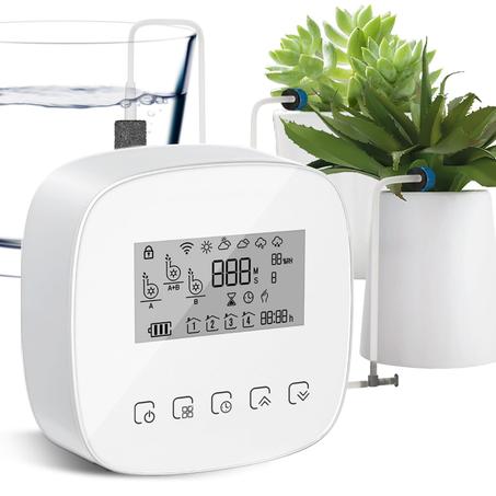 Sistema automático inteligente de riego de plantas, dispositivos de riego de plantas para 20 plantas en maceta, sistema de riego por goteo automático, temporizador programable y compatible co