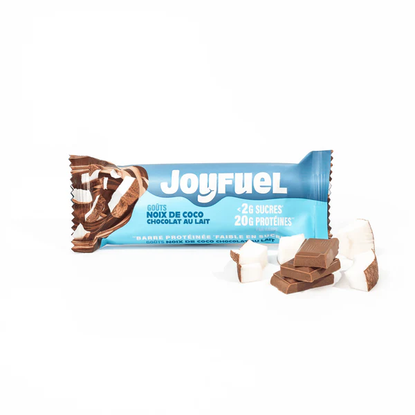 Barre Protéine 55g Joyfuel 20g de protéines - Noix de Coco & Chocolat au Lait