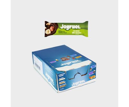 15 Barres Protéine 55g Joyfuel 20g de protéines - Noisette Chocolat Noir