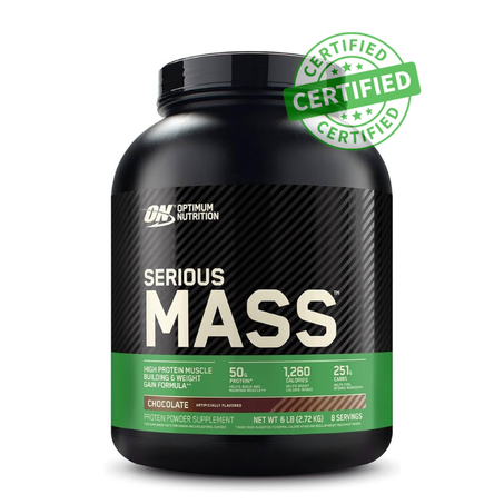 Optimum Nutrition Serious Mass, Weight Gainer Protein Powder, Chocolate, 2.72KG
