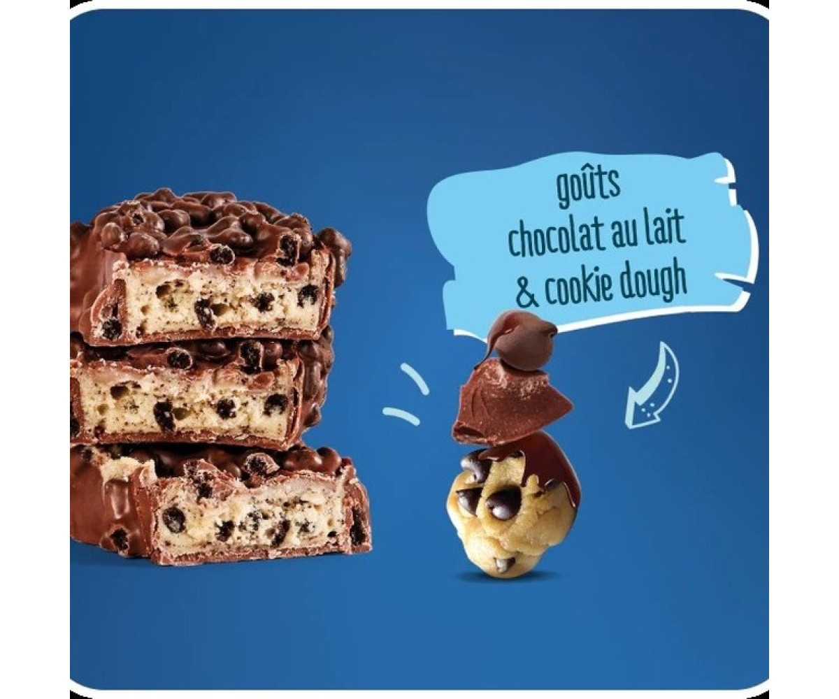 Barre Protéine 55g Joyfuel 20g de protéines - Chocolat au Lait Cookie Dough