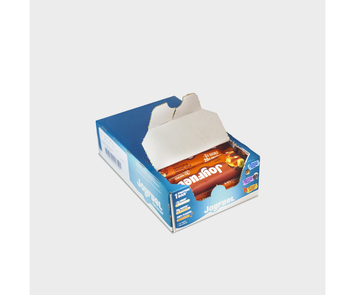 Joyfuel 15 Barres Protéine 55g Joyfuel 20g de protéines - Chocolat au Lait Cacahuète Caramel Salé