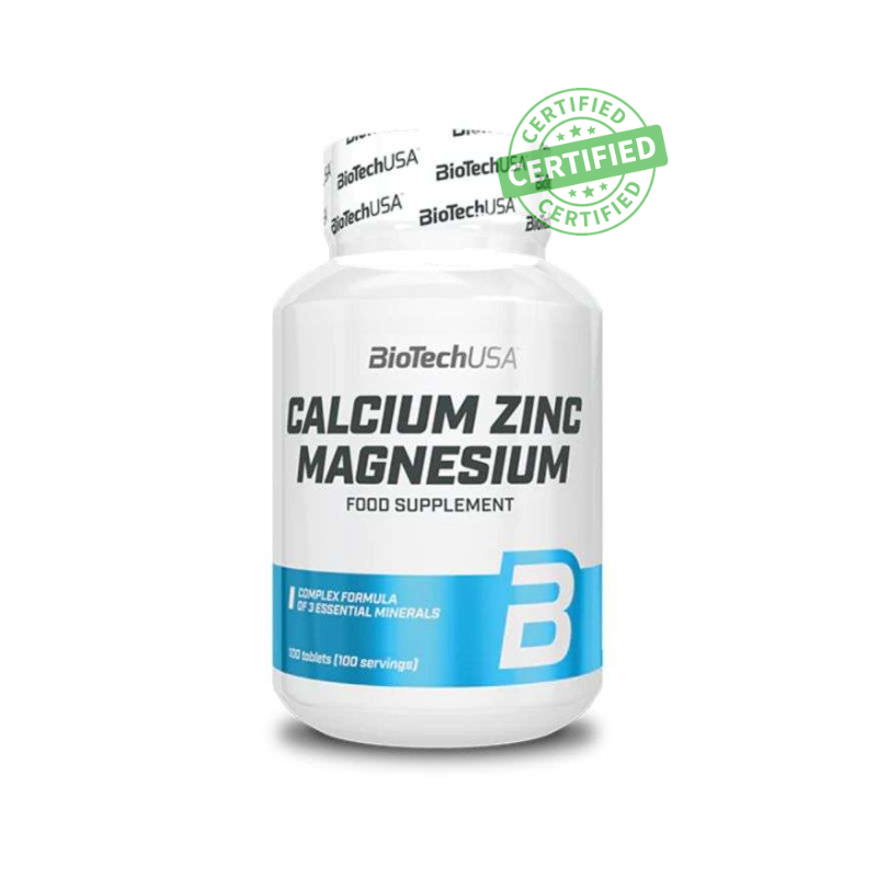 BIOTECHUSA CALCIUM ZINC MAGNESIUM 100 TABLETS
