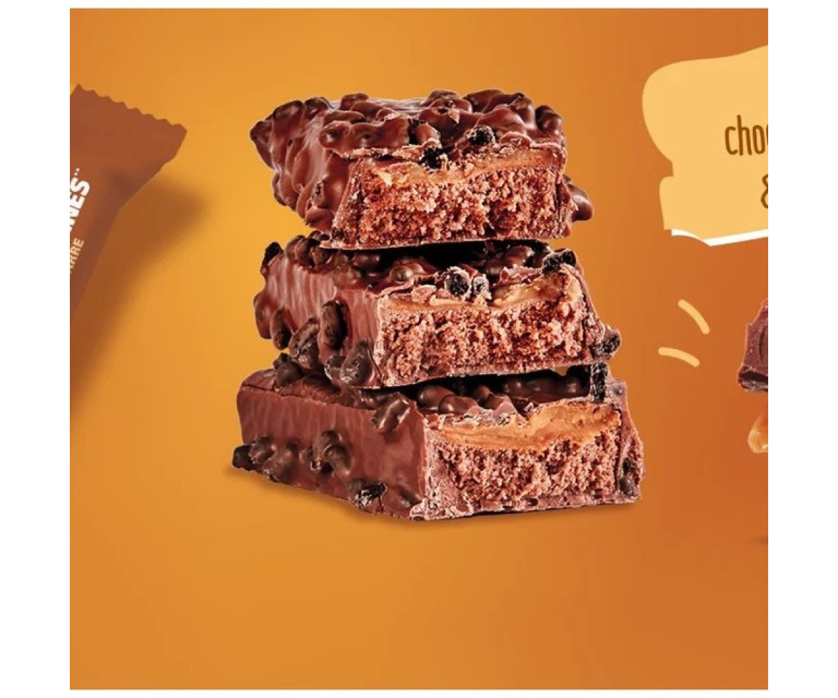 Barre Protéine 55g Joyfuel 20g de protéines - Chocolat au Lait Cacahuète Caramel Salé