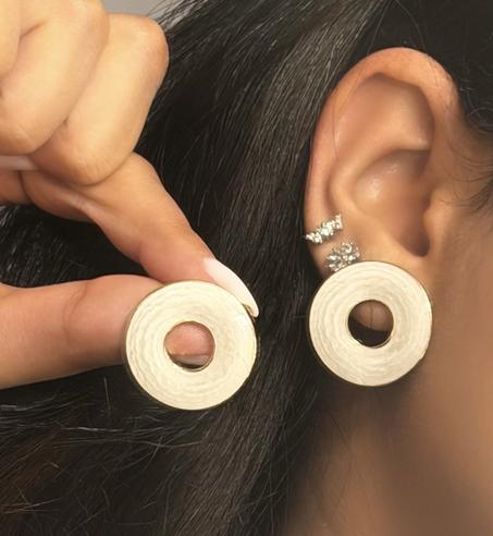 White earings
