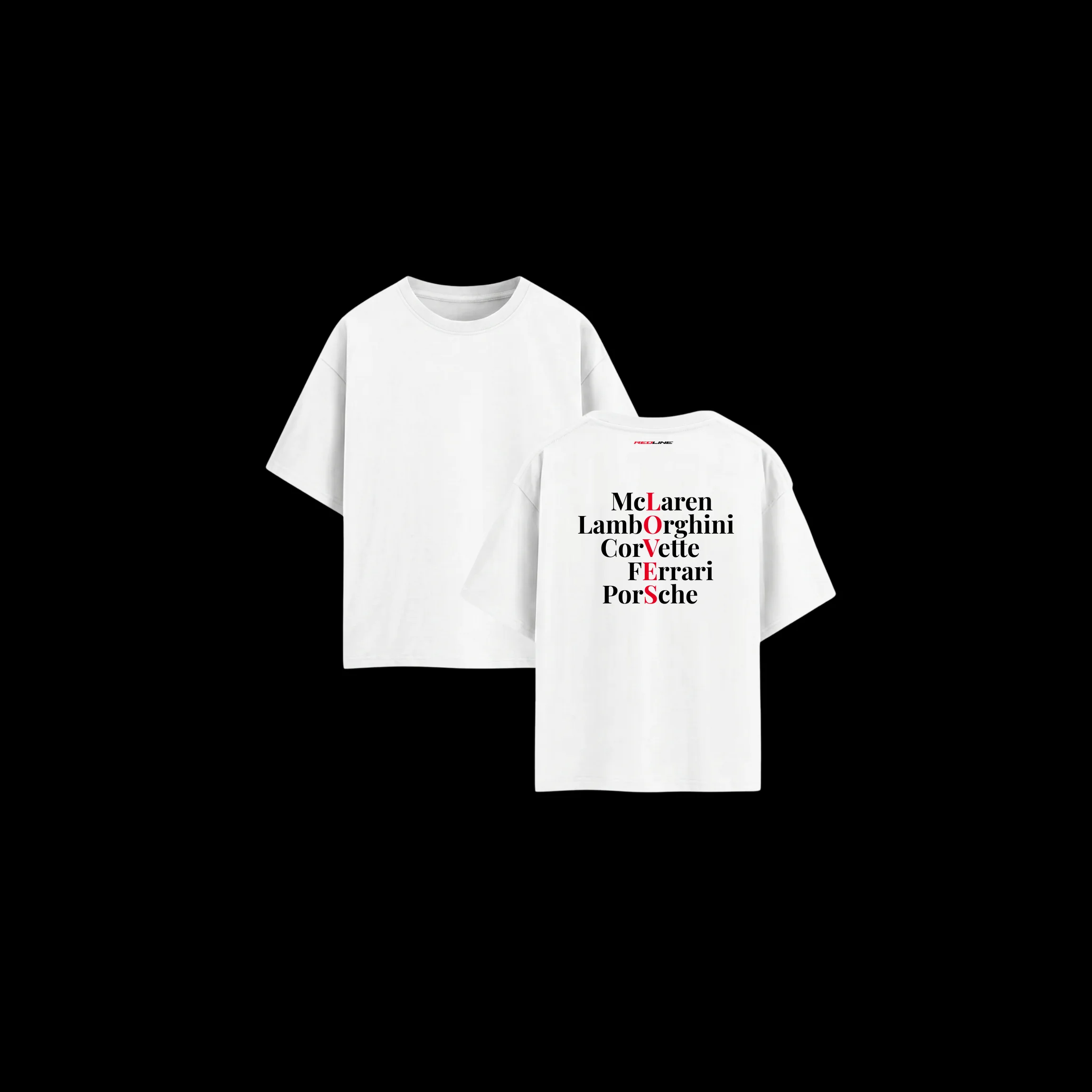 McLaren LambOrghini CorVette Ferrari PorSche T-shirt