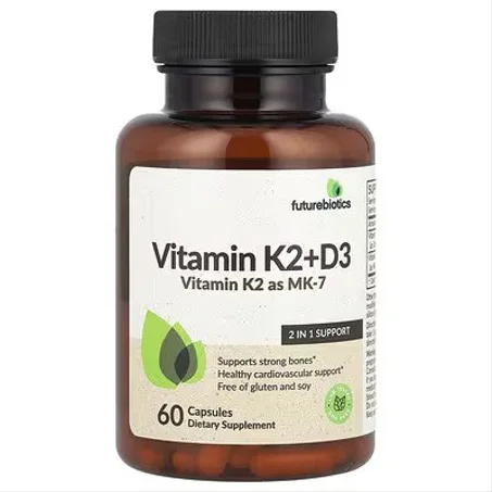 Vitamine K2 MK-7 + D3 5000 UI Futurebiotics – 60 Capsules Santé Os et Cœur فيتامين ك 2 + د 3