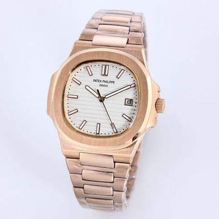 Patek philippe Nautilus rose gold white dial