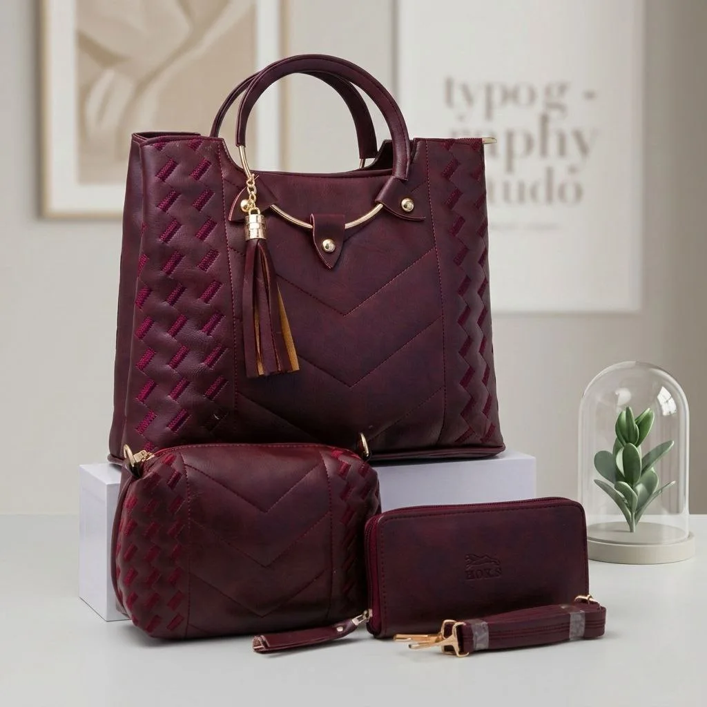 Sac a main pour femme de Luxe haute qualité 3 piece