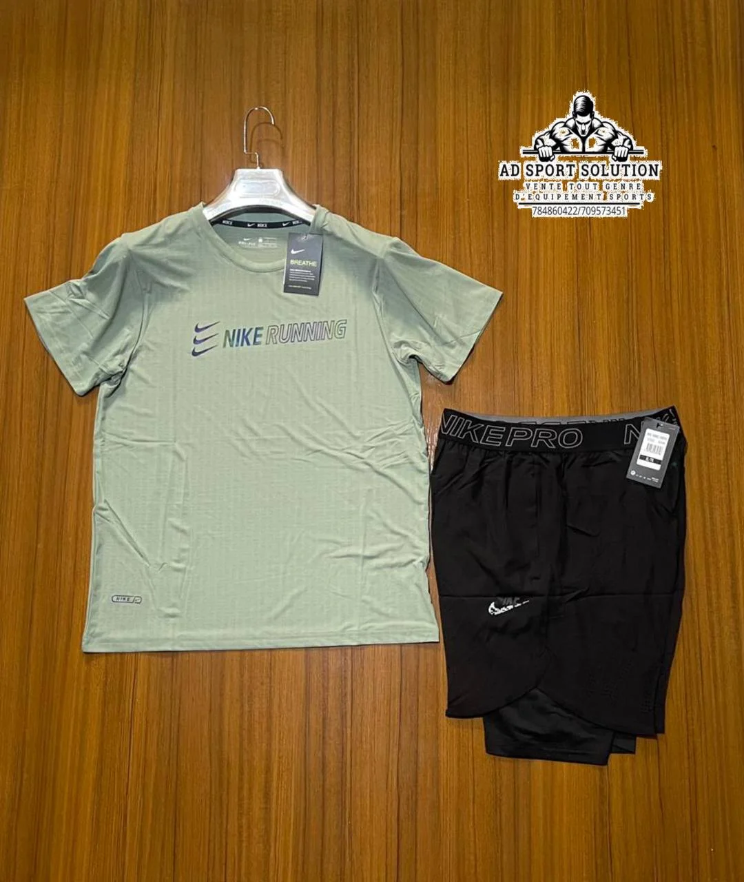 🏃 Ensemble Sport Nike (T-shirt + Short cuissard)