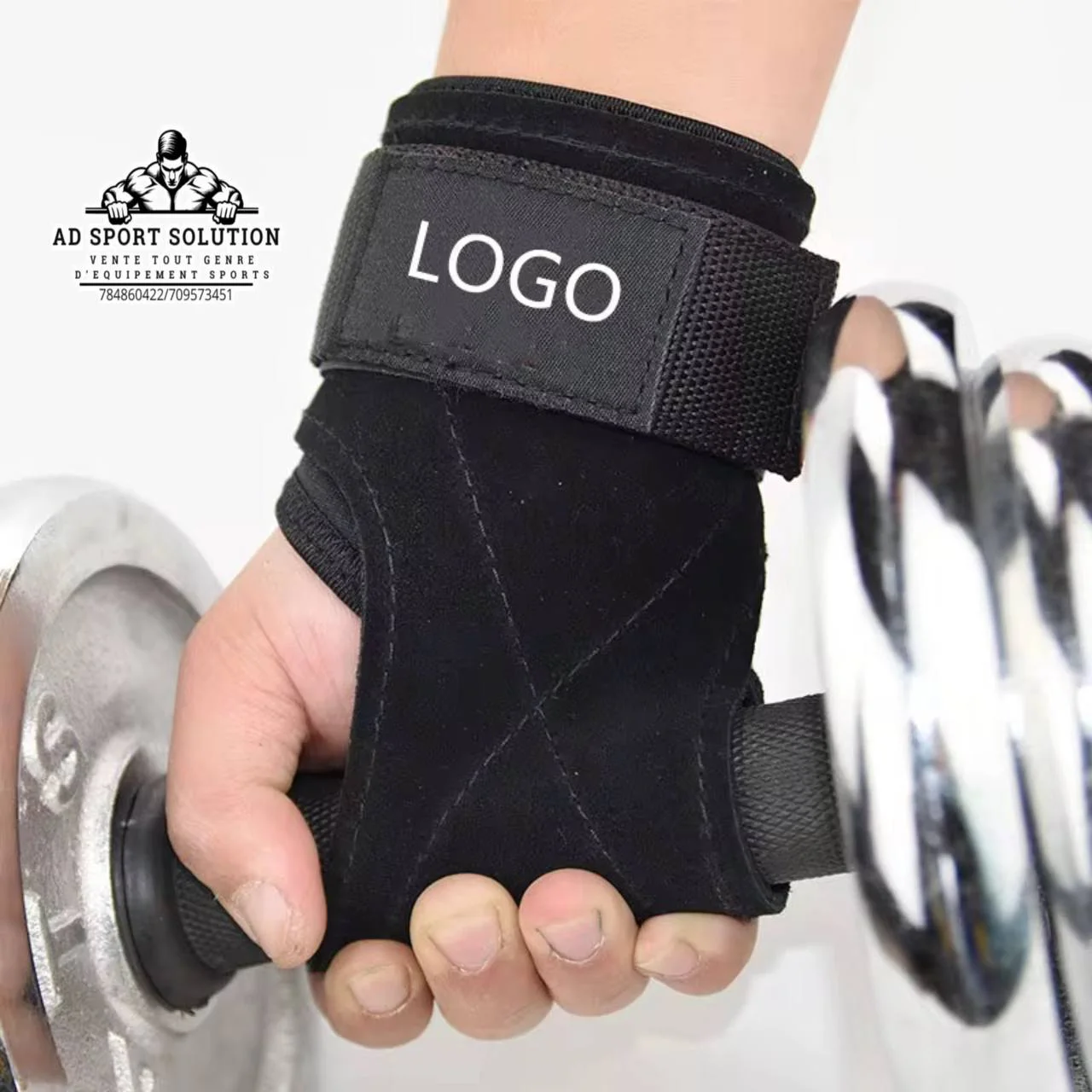 🧤 Grips de Musculation avec Attache Poignet