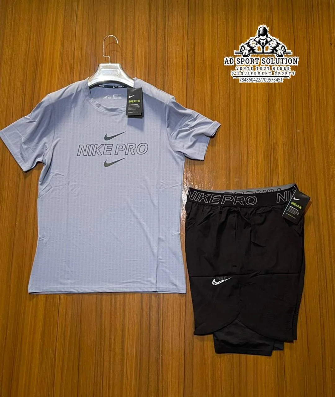 🏃 Ensemble Sport Nike (T-shirt + Short cuissard)