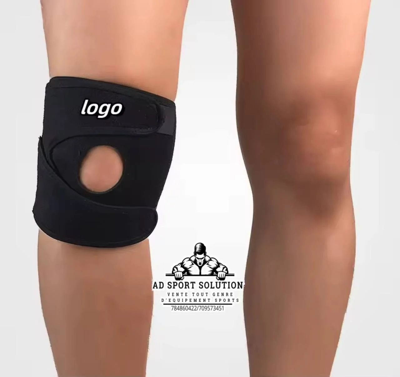 🦵 Genouillère Renforcée – Triple Crochets + Stabilisateurs Latéraux