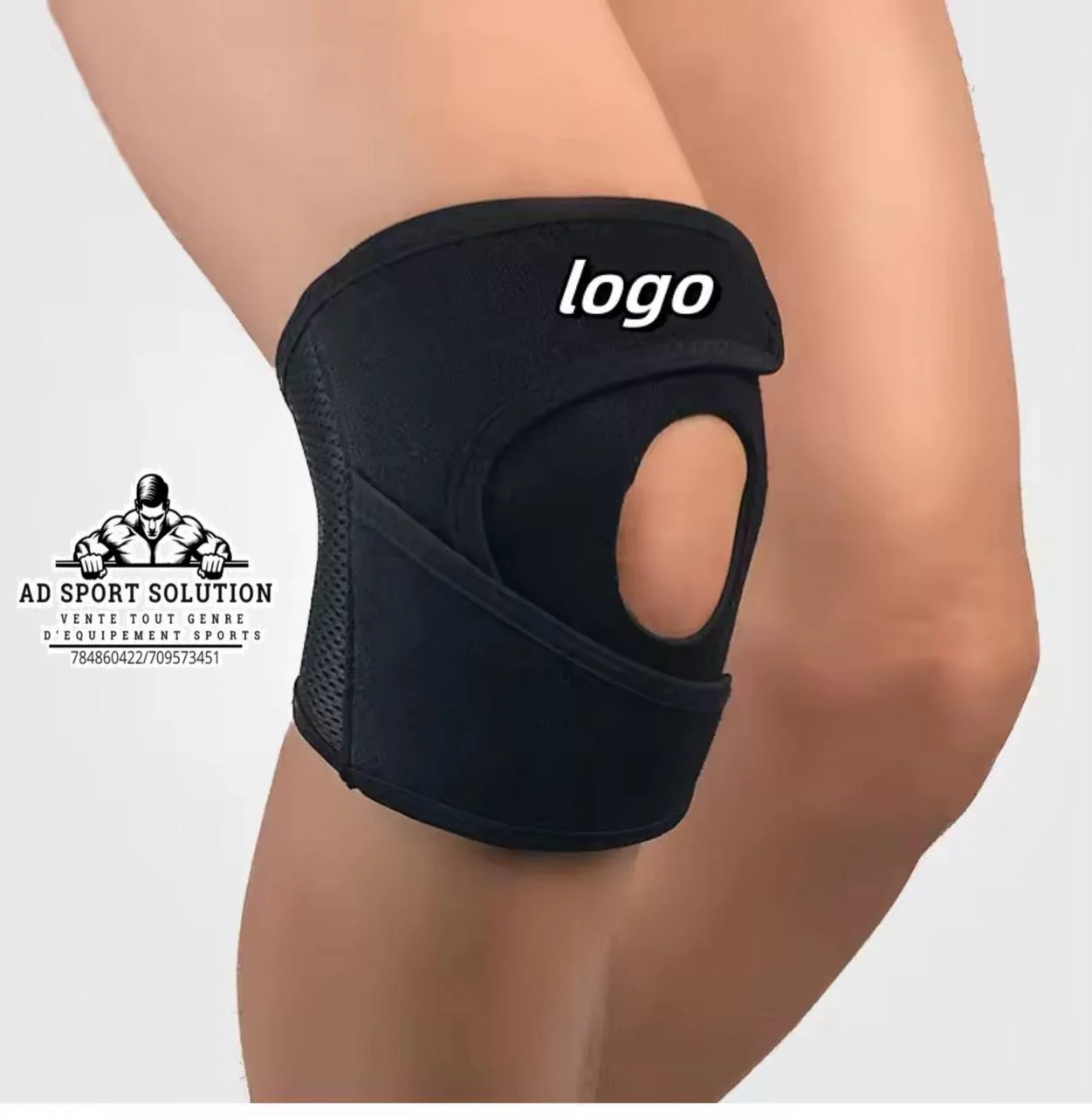 🦵 Genouillère Renforcée – Triple Crochets + Stabilisateurs Latéraux