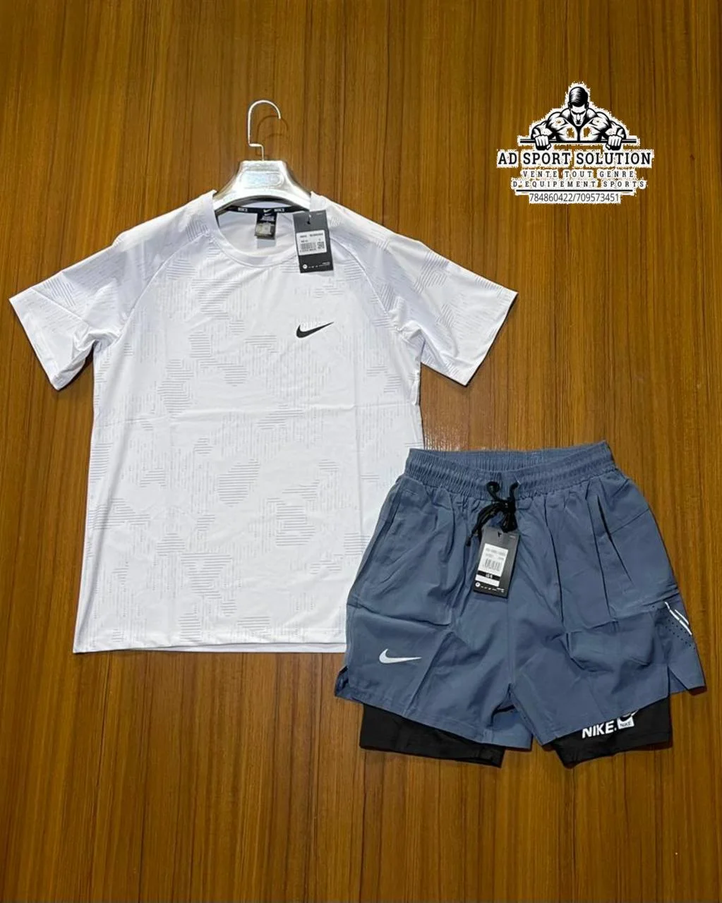 🏃 Ensemble Sport Nike (T-shirt + Short cuissard)