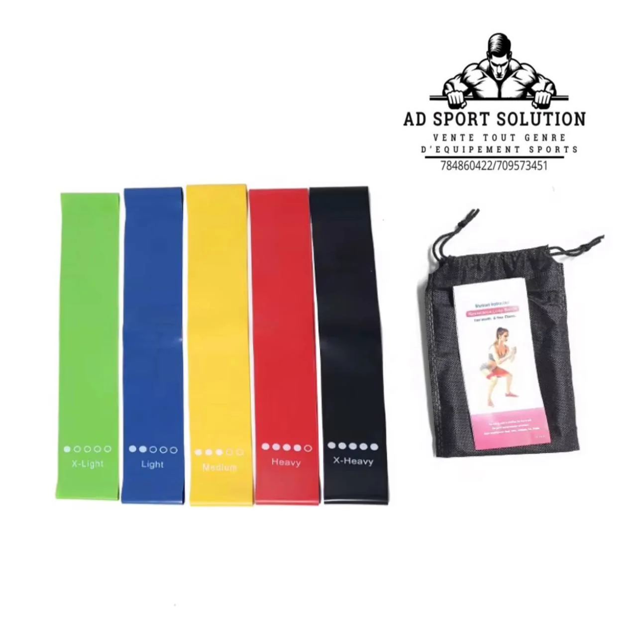 Mini Bandes de Résistance en Latex – 5 Niveaux