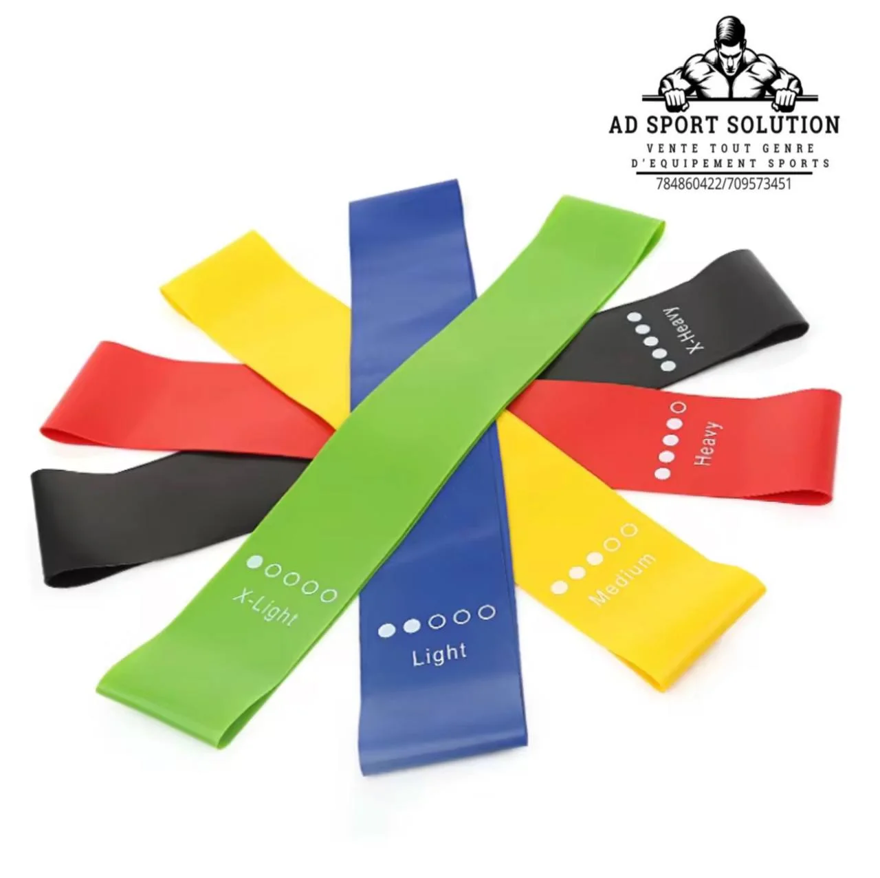 Mini Bandes de Résistance en Latex – 5 Niveaux