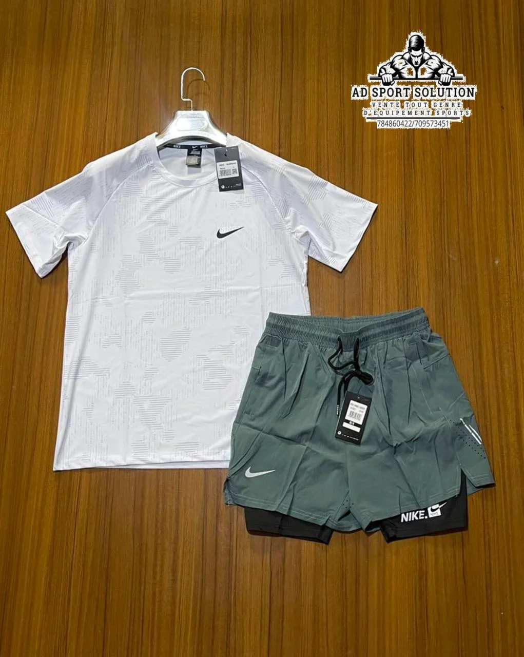 🏃 Ensemble Sport Nike (T-shirt + Short cuissard)