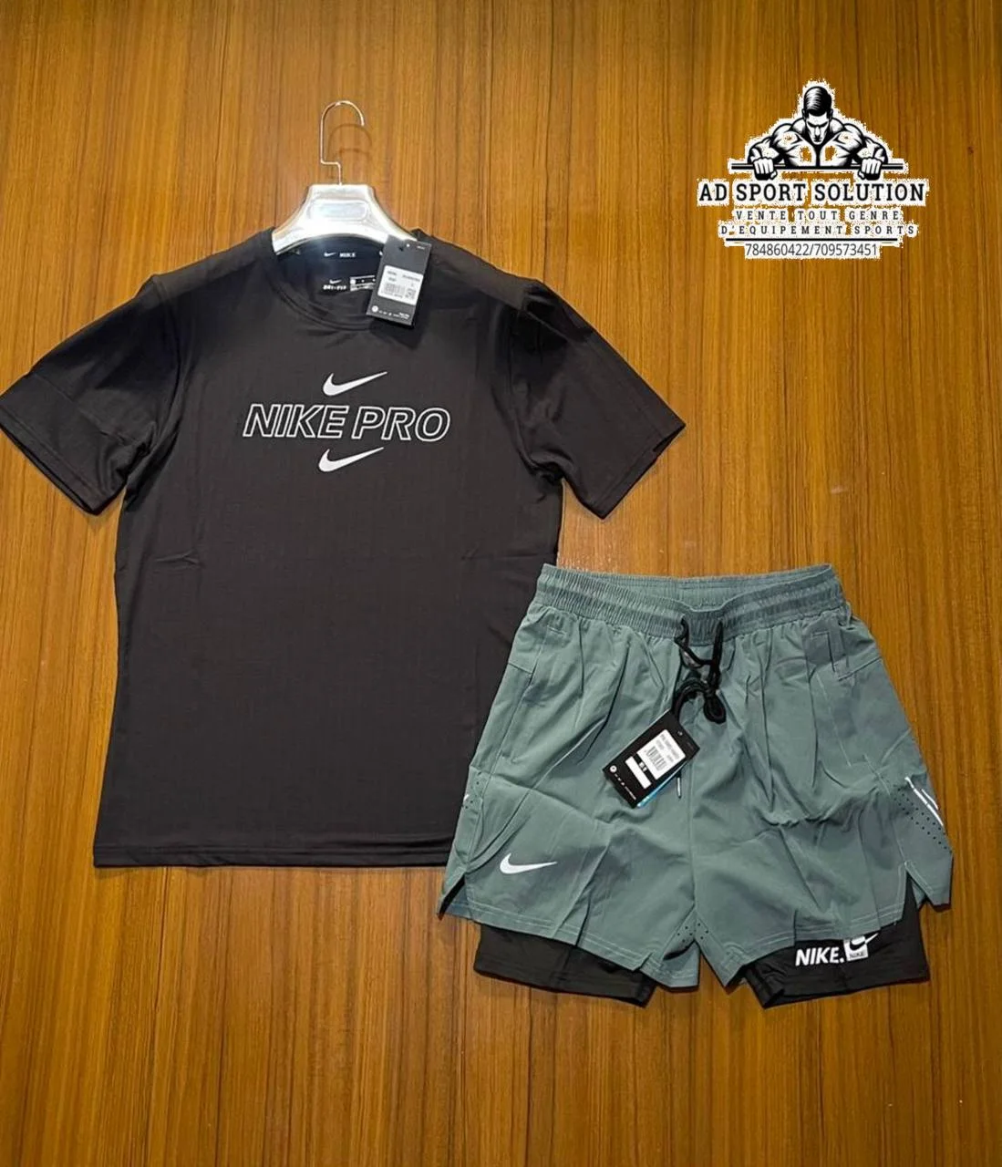 🏃 Ensemble Sport Nike (T-shirt + Short cuissard)