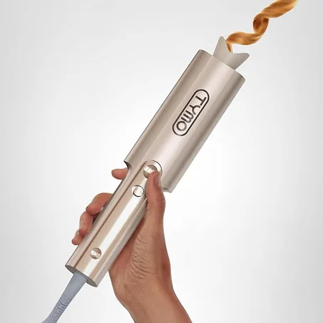 Rizador Automático Rotativo Mejorado - TYMO CurlPro Plus Varita de Rizar de Barril Largo para Cabello Largo, Rizador de Pelo Cerámico para Mujeres, Anti-Quemaduras, Sin Enredos, Iónico de 600