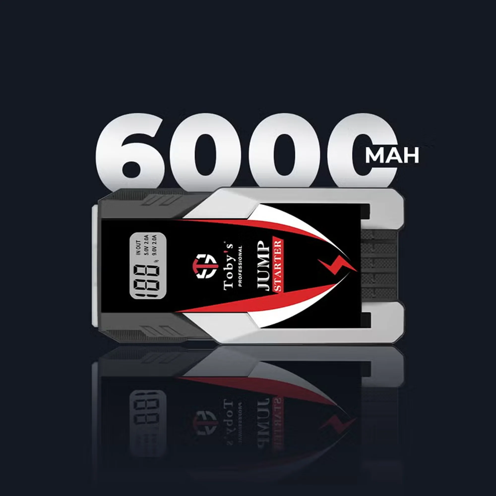 سعة 6000 مللي أمبير Toby X6 جهاز تشغيل بطارية السيارة مع منفاخ