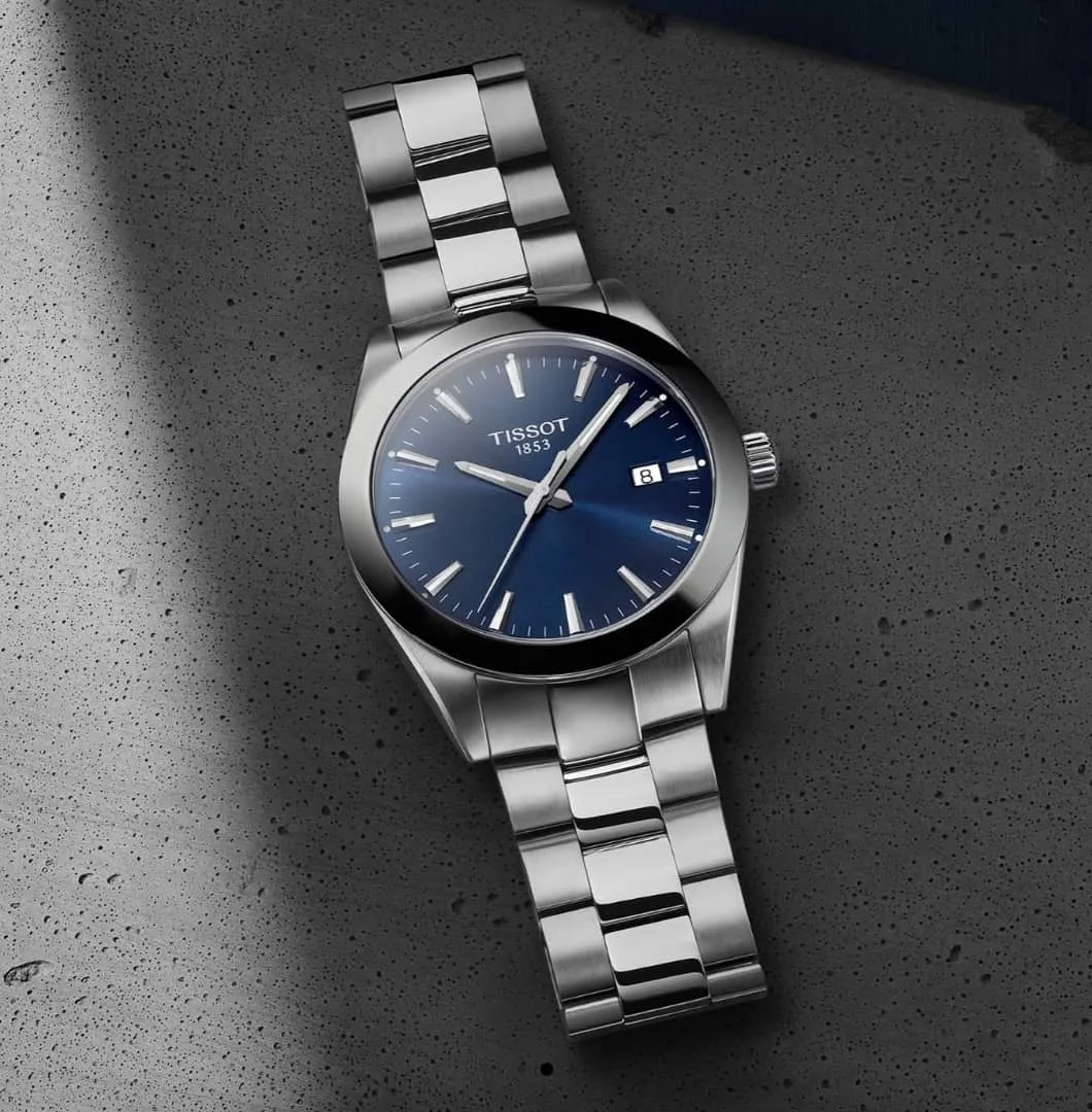 montre tissot bleue