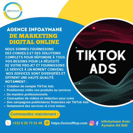 Création de compte TikTok Ads et business manager