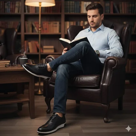 CHAUSSURES EN CUIR NOIR