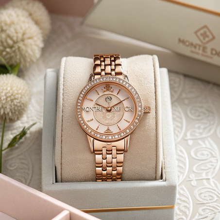 Montre Luxe Or Rose