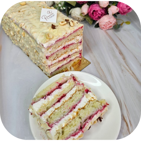 Cake Vanille au framboises ou chocolat  10 personne