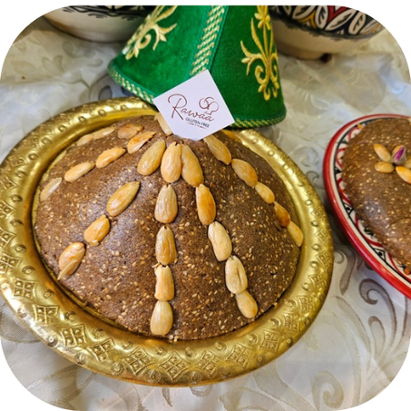 Sellou sans sucre aux  amandes et sésame