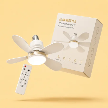 مروحة سقف ذكية مع ريموت – إضاءة وتهوية في جهاز واحد