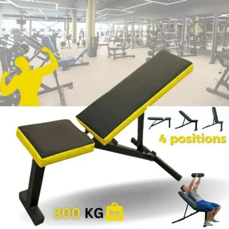 Banc incliné de musculation 4 positions pour l’entraînement à domicile