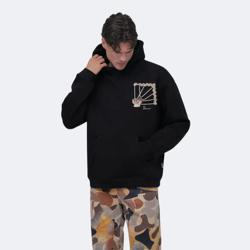 Sweat-shirt oversize réaliste écru pour homme