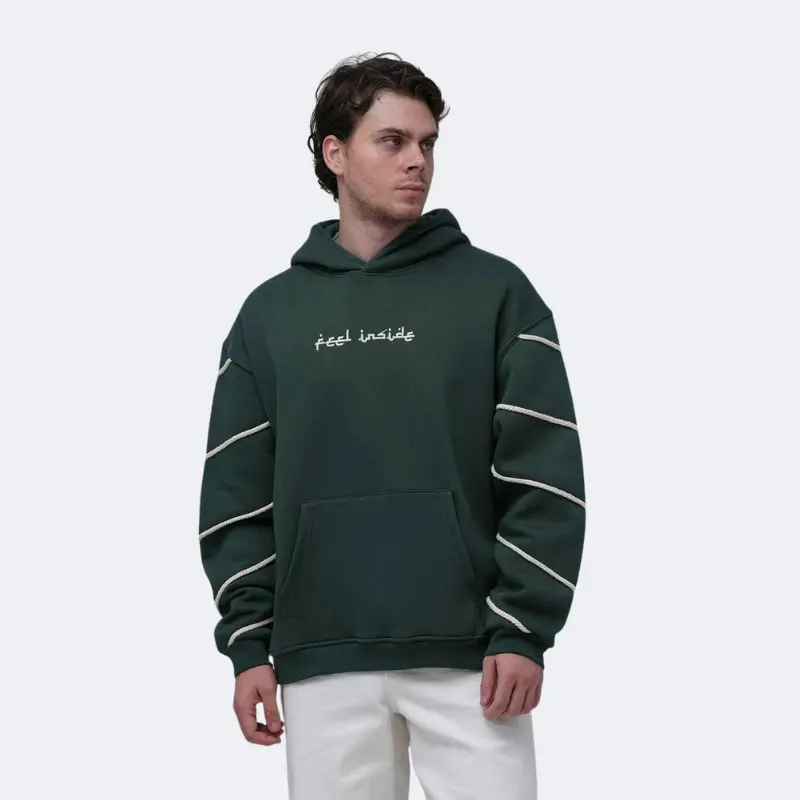 Sweat-shirt oversize réaliste écru pour homme