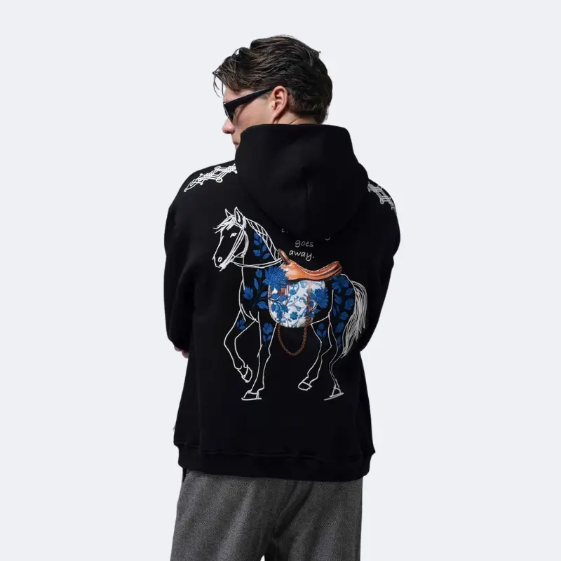 Sweat-shirt oversize réaliste écru pour homme