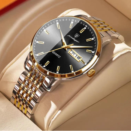 ساعة يد رجالية باللون الاسود