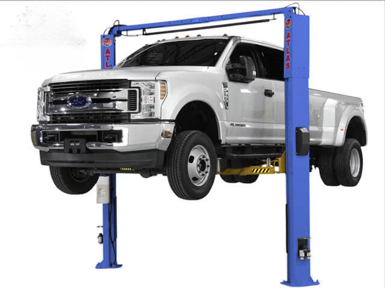 Atlas Platinum PVL-10 Garage ALI Certified 2 Post Symmetric/Asymmetric Adjustable Height 2 Post Overhead Car Lift Vehicle Hoist (Blue/Yellow)