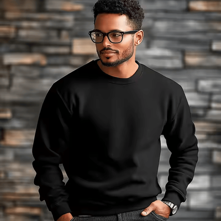 بلوزات وسويت شيرتات عالية الجودة للرجال كبيرة الحجم مخصصة ذات رقبة دائرية وأكمام عادية للرجال من مصنعي الملابس الرجالية