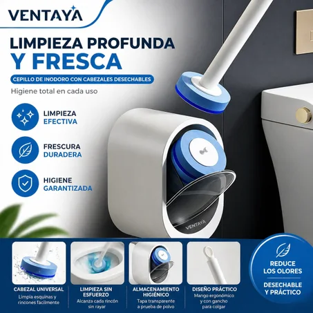 Cepillo de Inodoro Desechable Ventaya CleanPro 360°
