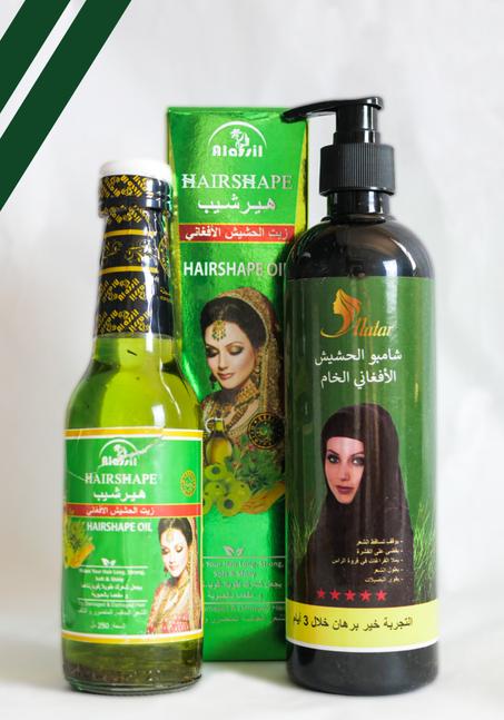 باقة شومبوا و زيت الحشيش الأفغاني الأصلي لتطويل الشعر و اللحية ✅ طبيعي 100 بالمئة