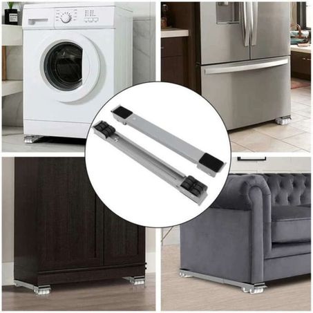 قاعدة غسالة وثلاجة قابلة للتوسيع على عجلات – قاعدة معدنية متينة