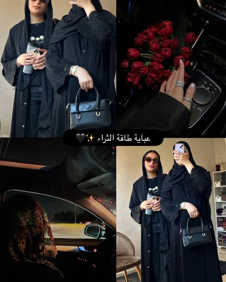 abaya noir + foulard