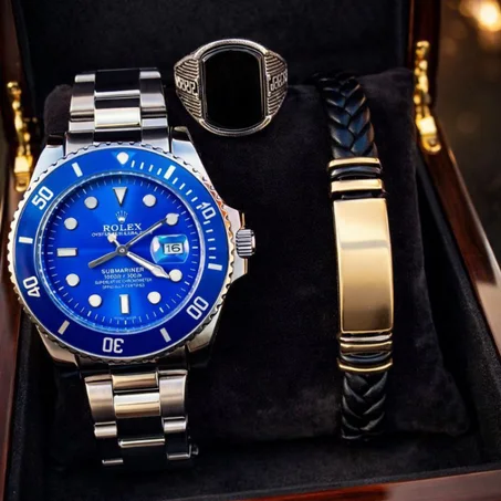 باك ساعة+خاتم+براسلي