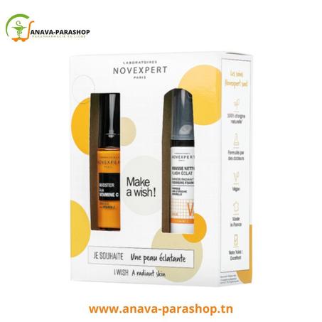 NOVEXPERT COFFRET SERUM BOOSTER A LA VITAMINE C+MOUSSE FLASH ECLAT 40ml