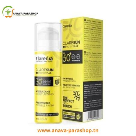 CLARENIA CLARESUN ECRAN HYDRATANT INVISIBLE SPF50+ 50ml