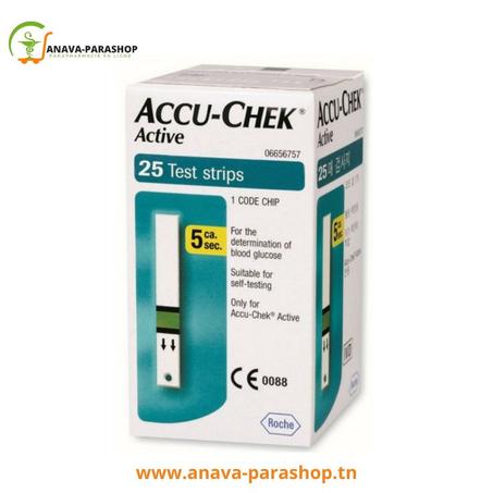 ACCU-CHEK ACTIVE BANDELETTES BOITE DE 25