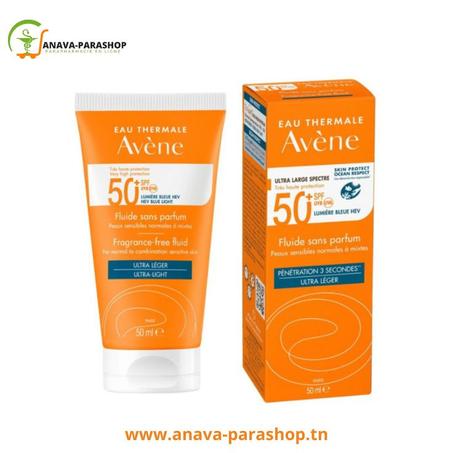 AVENE FLUIDE ULTRA LEGER SPF50+ PEAUX SENSIBLES NORMALES A MIXTES 50ml