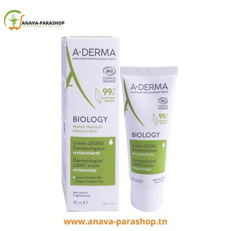 A-DERMA BIOLOGY CREME LEGERE HYDRATANTE PEAUX FRAGILE 40ml