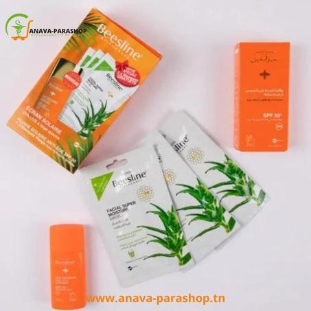 BEESLINE COFFRET ECRAN ANTI AGE INVISIBLE SPF 50 + 3 MASQUE VISAGE HYDRATANT (GRATUITS)
